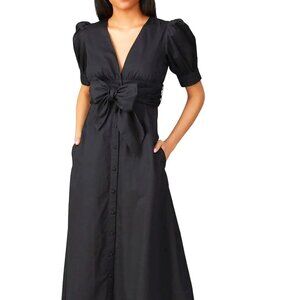 Love, Whit by Whitney Port Black Puff Sleeve Dress M